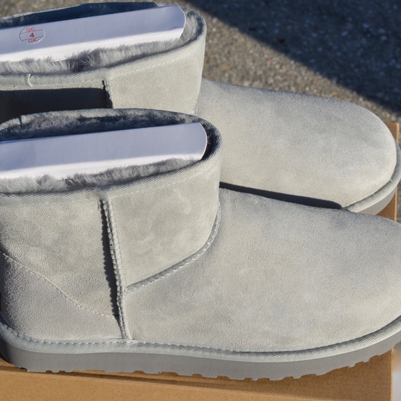 ugg classic mini ii grey violet boots
